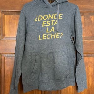 Donde Este Le Leche Gray Hoodie/Sweatshirt Small